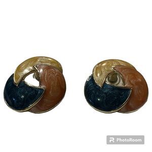 Vintage Enamel Earrings